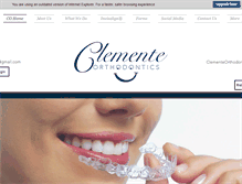 Tablet Screenshot of clementeorthodontics.com